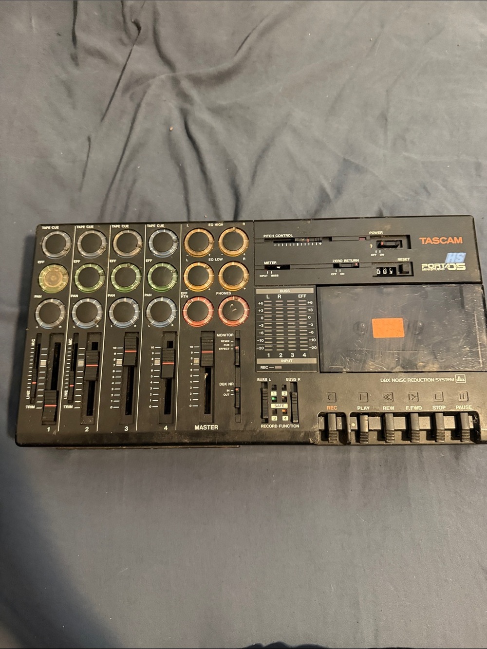 Tascam Portastudio 4-Track Cassette Recorder Mixer - Black